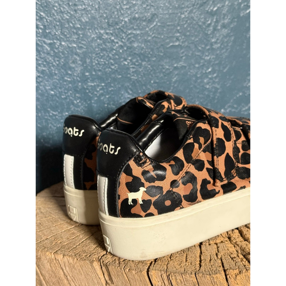 GOATS 305W Leopard Animal Print Velcro Platform Sneakers Women - Picture 6 of 7